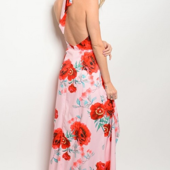 ✨NEW✨ Pink Floral Maxi Dress - Picture 4 of 4